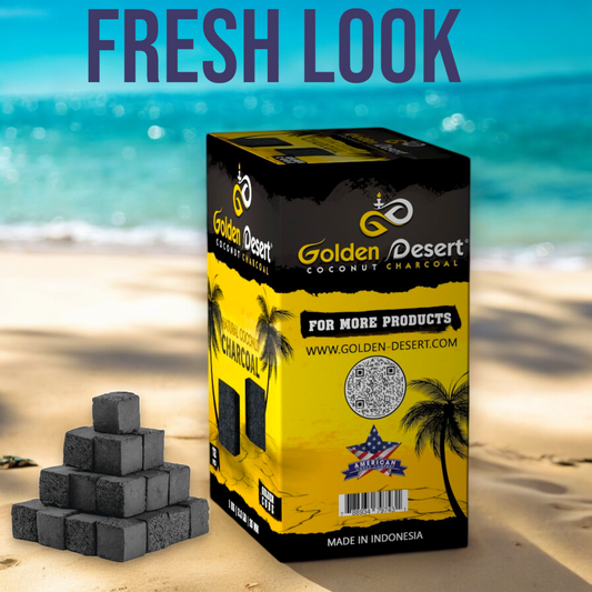 Golden Desert 1 kg cube box coconut charcoal